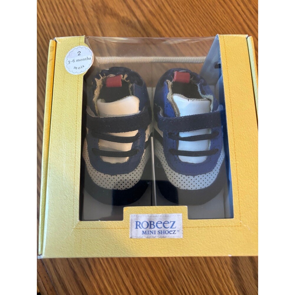 Robeez everyday Ethan pre walker shoes soft sole 3/6 mths 2